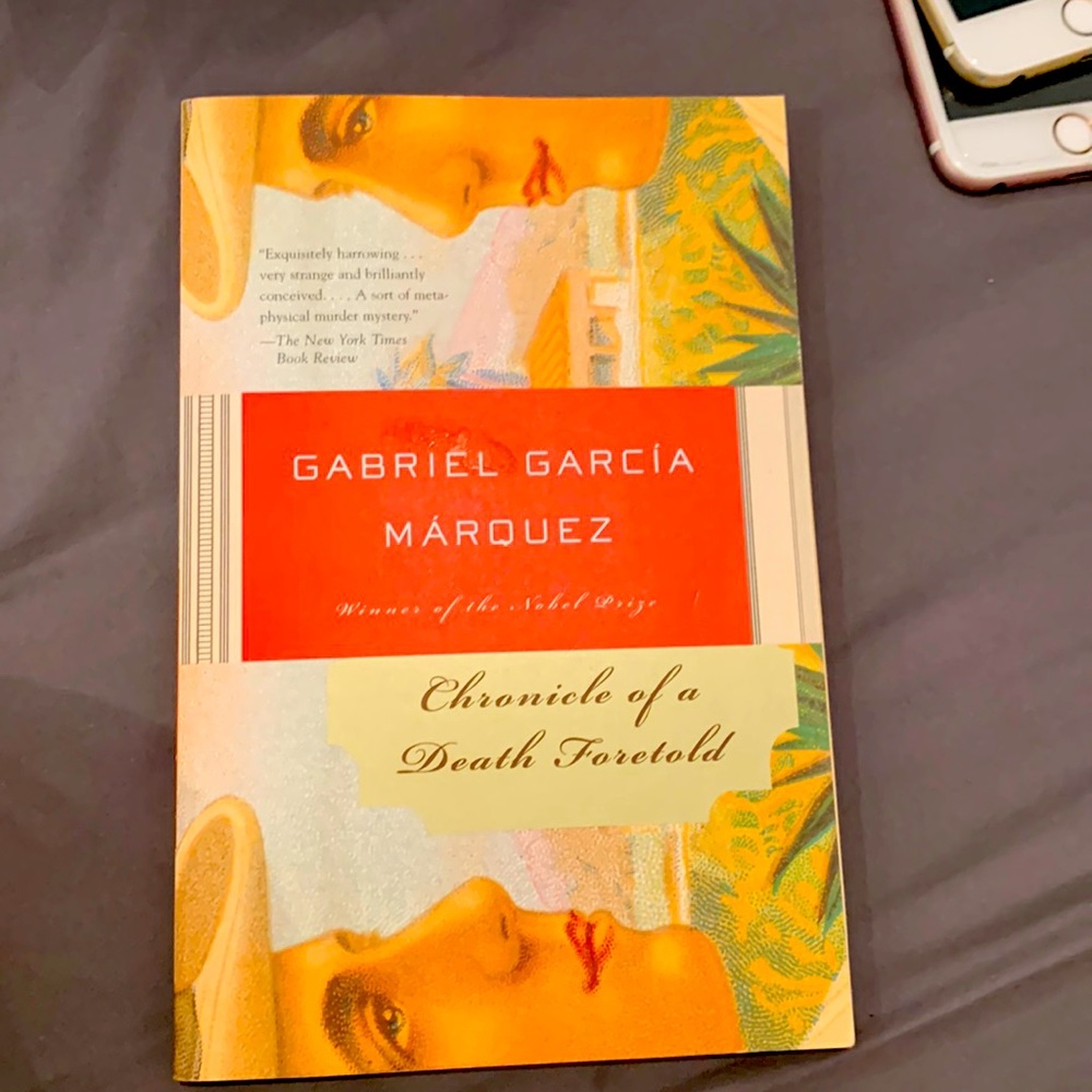Chronicle of a Death Foretold by Gabriel Garcia Marquez (120 pages, light read)